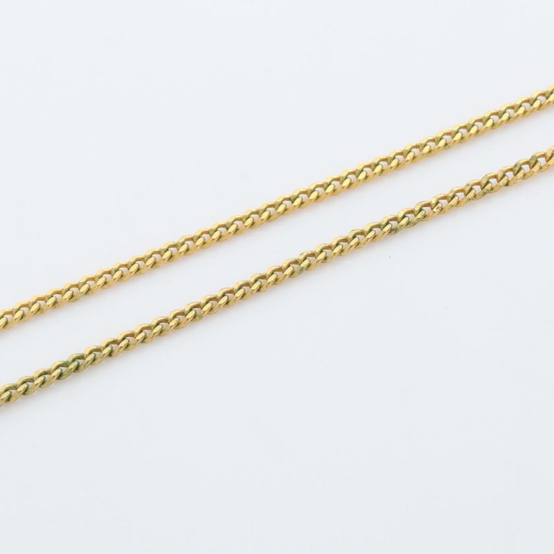 Chanel Necklace Logo GP (gold Plated) Necklace Ladies Used A