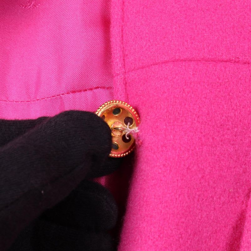 Chanel Coco Mark Gripoix Button Wool Jacket Women's