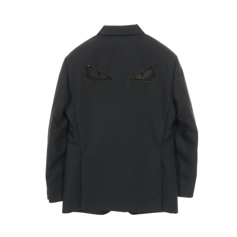 Fendi Tailored Jacket Monster Bugs Eye Shawl Collar Single Breasted Fj0476 A1 my