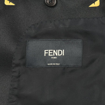 Fendi Tailored Jacket Monster Bugs Eye Shawl Collar Single Breasted Fj0476 A1 my