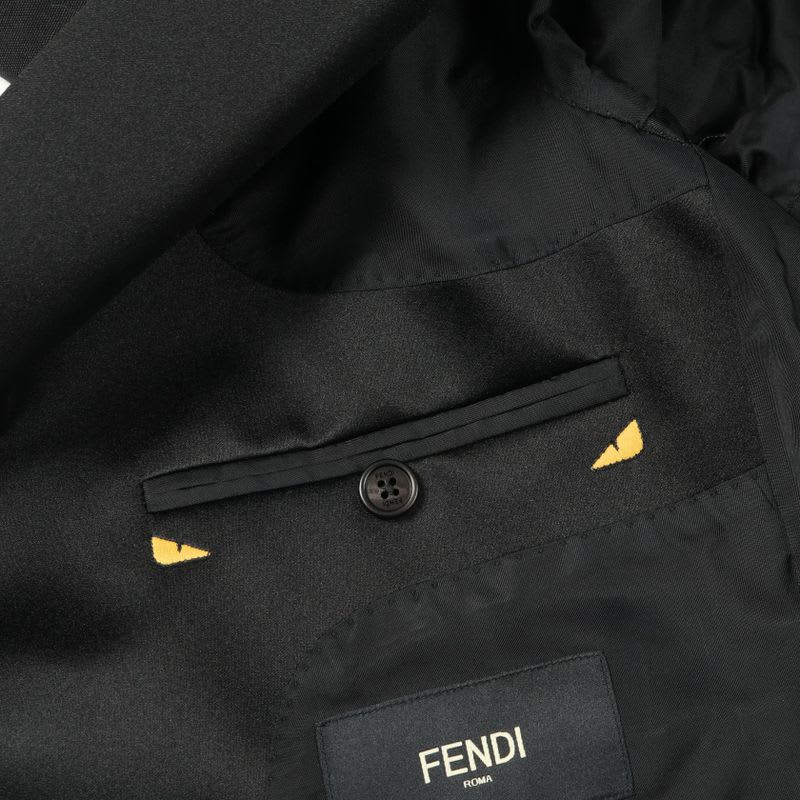 Fendi Tailored Jacket Monster Bugs Eye Shawl Collar Single Breasted Fj0476 A1 my