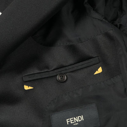 Fendi Tailored Jacket Monster Bugs Eye Shawl Collar Single Breasted Fj0476 A1 my
