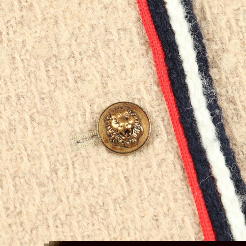 Gucci Skirt Sherry Line Tweed Beige Wool Skirt Women's Used A