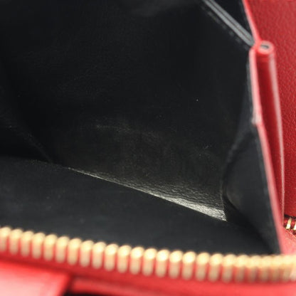 YVES Saint Laurent Bifold Wallet Monogram 352906 Red Leather Bifold Wallet