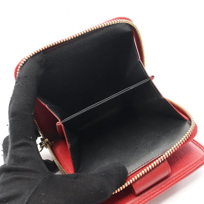 YVES Saint Laurent Bifold Wallet Monogram 352906 Red Leather Bifold Wallet