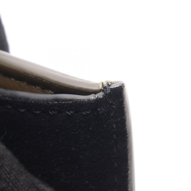 Celine Handbag Trapeze Medium Khaki Black Ivory Leather Suede Trapeze Medium