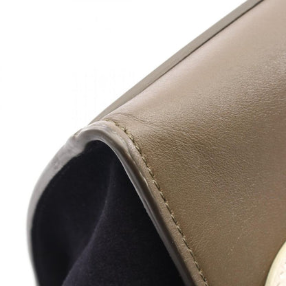 Celine Handbag Trapeze Medium Khaki Black Ivory Leather Suede Trapeze Medium