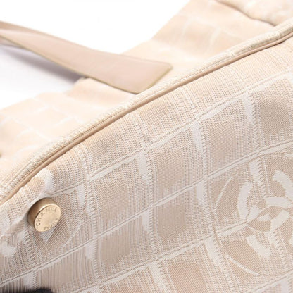 Chanel Tote Bag New Travel Line MM A15991 Beige Canvas Leather New Travel Line