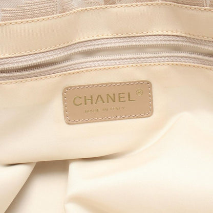Chanel Tote Bag New Travel Line MM A15991 Beige Canvas Leather New Travel Line
