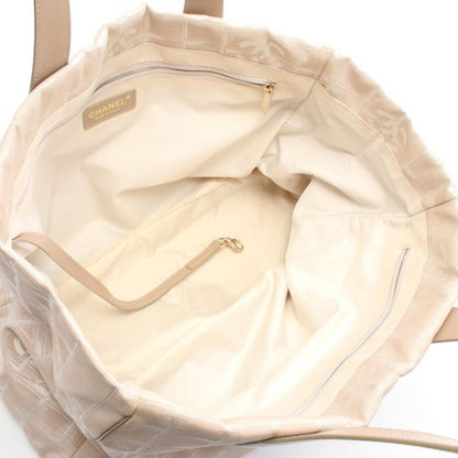 Chanel Tote Bag New Travel Line MM A15991 Beige Canvas Leather New Travel Line