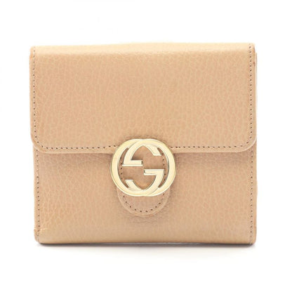 Gucci Bifold Wallet Interlocking G 615525 Beige Leather Interlocking G Bifold