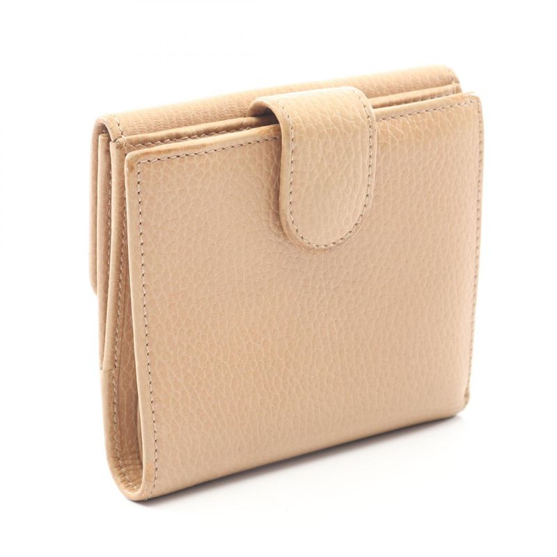 Gucci Bifold Wallet Interlocking G 615525 Beige Leather Interlocking G Bifold