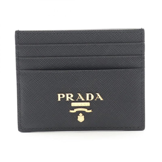 Prada Card Case Saffiano Metal 1mc025qwaf0002 Black Saffiano Leather Card Case