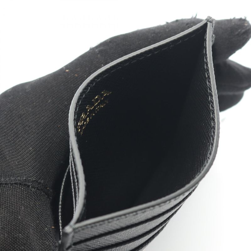 Prada Card Case Saffiano Metal 1mc025qwaf0002 Black Saffiano Leather Card Case