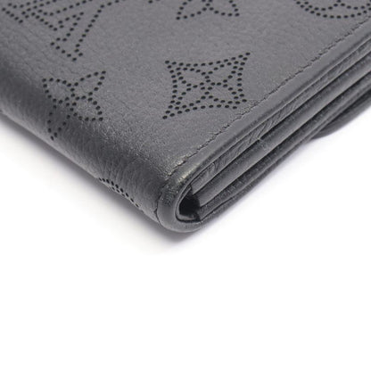 Louis Vuitton Bifold Long Wallet Portefeuille Iris M60143 Noir Black Leather