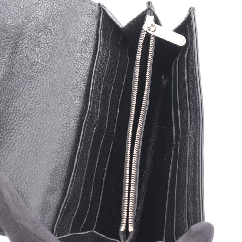 Louis Vuitton Bifold Long Wallet Portefeuille Iris M60143 Noir Black Leather