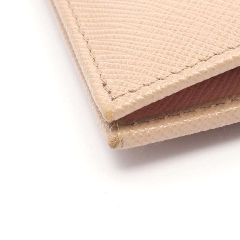 Prada Bifold Wallet Saffiano Multic 1mv204 Beige Pink Saffiano Leather Bifold