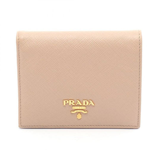 Prada Bifold Wallet Saffiano Multic 1mv204 Beige Pink Saffiano Leather Bifold