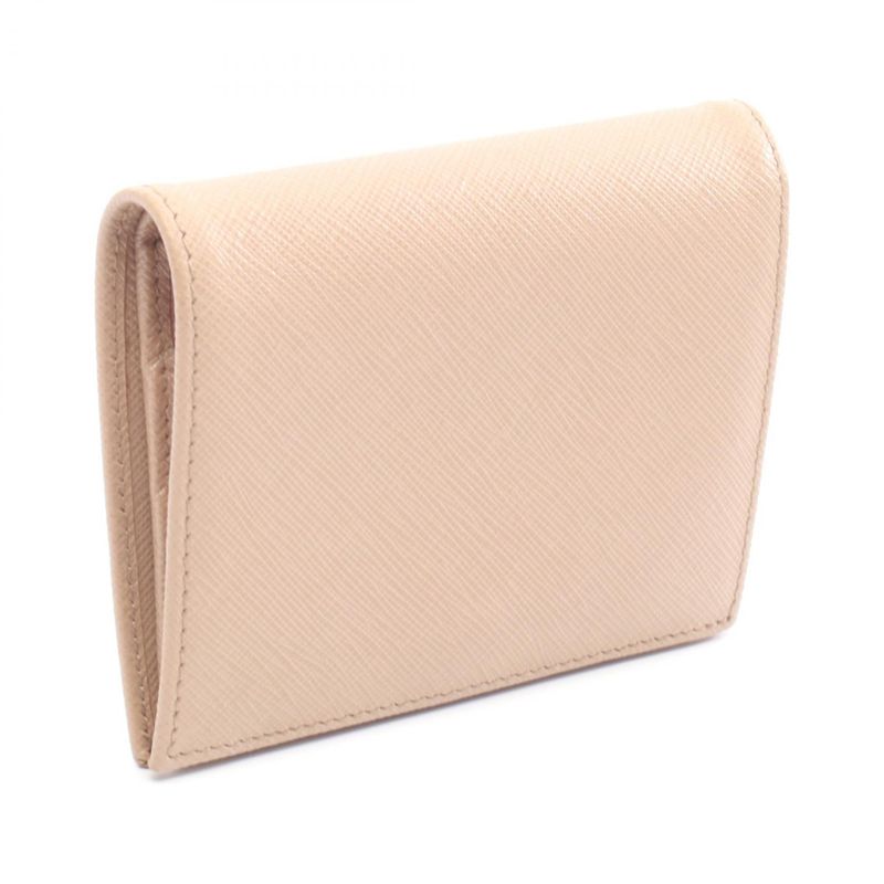 Prada Bifold Wallet Saffiano Multic 1mv204 Beige Pink Saffiano Leather Bifold
