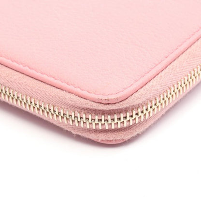 Chanel Round Long Wallet Lucky Flower Pink Leather Lucky Flower Round Long