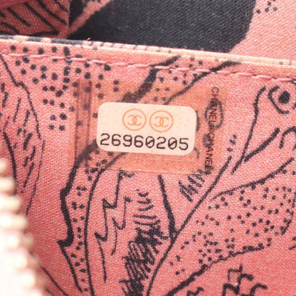 Chanel Round Long Wallet Lucky Flower Pink Leather Lucky Flower Round Long