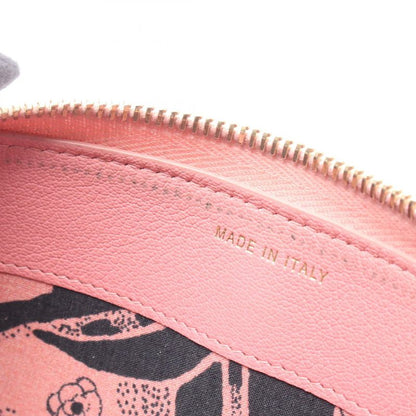 Chanel Round Long Wallet Lucky Flower Pink Leather Lucky Flower Round Long