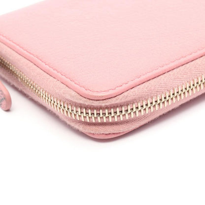 Chanel Round Long Wallet Lucky Flower Pink Leather Lucky Flower Round Long