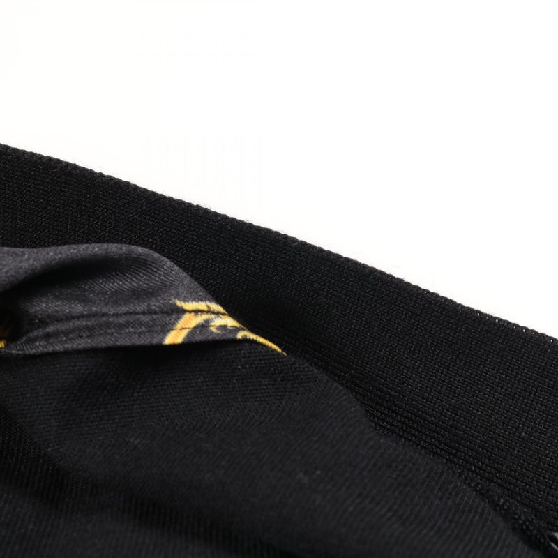 Versace Cardigan Medusa Button Black Yellow Wool Silk Cardigan Ladies Used A