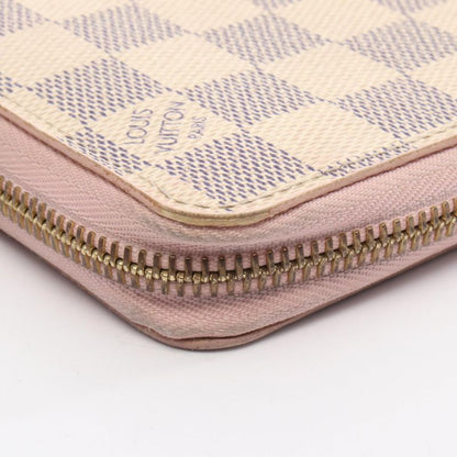 Louis Vuitton Round Long Wallet Zippy Wallet N63503 Rose Ballerine PVC Coated