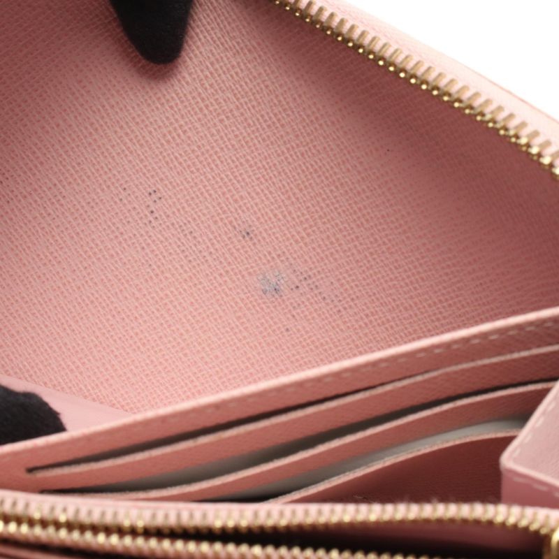 Louis Vuitton Round Long Wallet Zippy Wallet N63503 Rose Ballerine PVC Coated