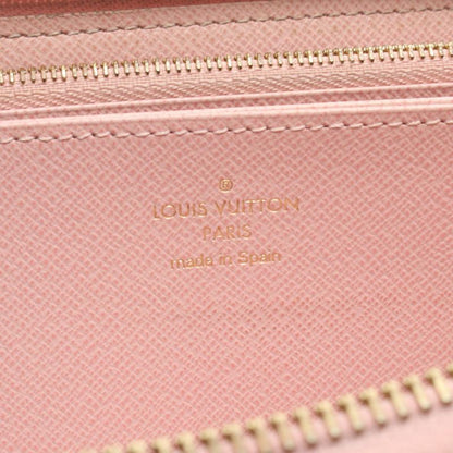 Louis Vuitton Round Long Wallet Zippy Wallet N63503 Rose Ballerine PVC Coated