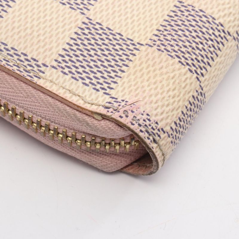 Louis Vuitton Round Long Wallet Zippy Wallet N63503 Rose Ballerine PVC Coated