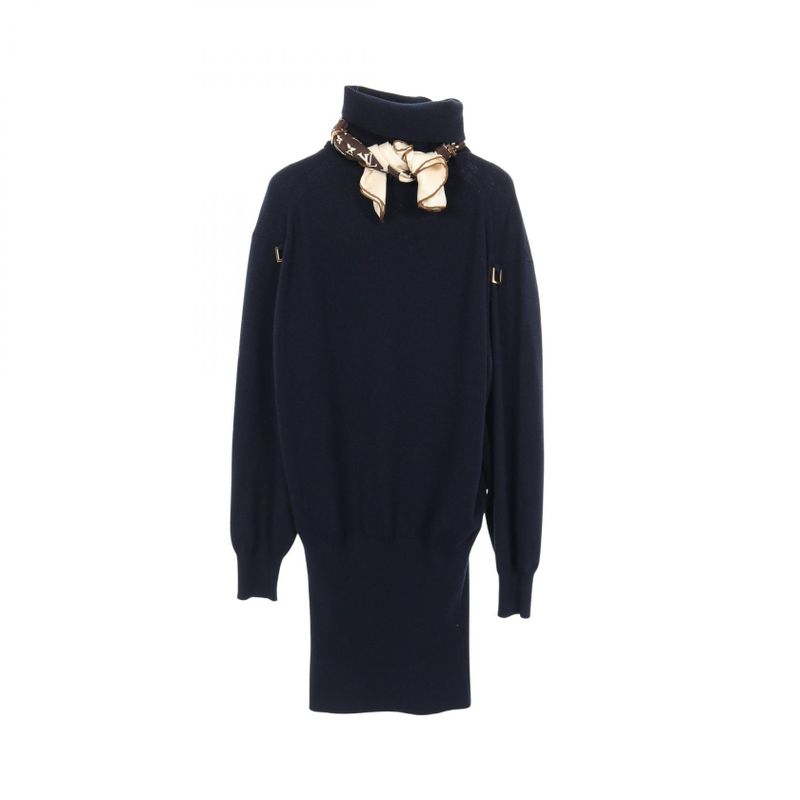 Louis Vuitton Dress Nylon Cashmere Dress Women's Used A