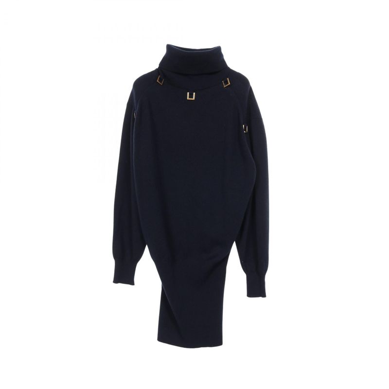 Louis Vuitton Dress Nylon Cashmere Dress Women's Used A