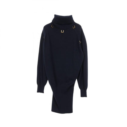 Louis Vuitton Dress Nylon Cashmere Dress Women's Used A