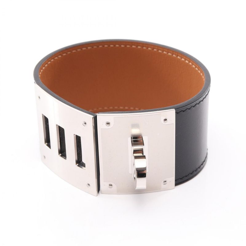 Hermes Bangle Kelly Dog Y Engraved SIL Calf (cowhide) Bracelet Ladies Unused