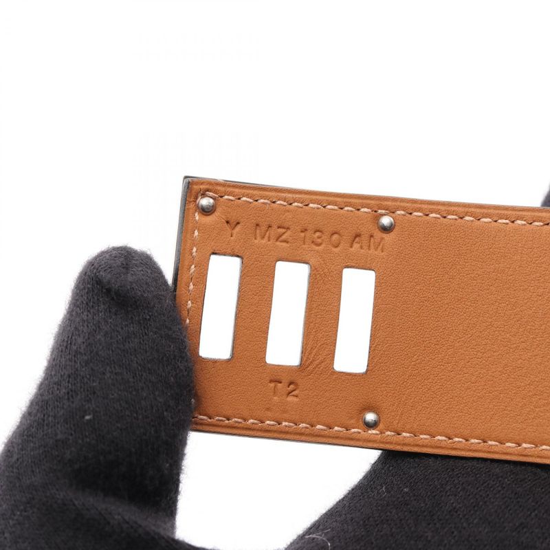 Hermes Bangle Kelly Dog Y Engraved SIL Calf (cowhide) Bracelet Ladies Unused