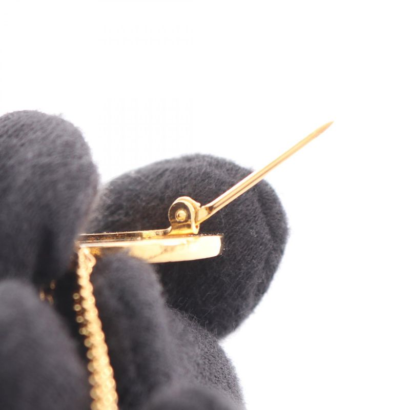 Chanel Brooch Coco Mark Matelasse Bag Motif Gold GP (gold Plated) Brooch Ladies