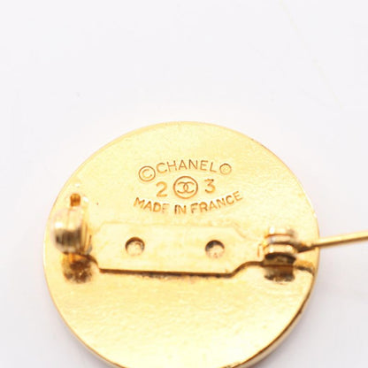 Chanel Brooch Coco Mark Matelasse Bag Motif Gold GP (gold Plated) Brooch Ladies