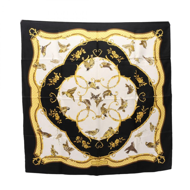 Hermes Scarf Carre90 LA CLE DES Champs Silk Carre90 Women's Used A