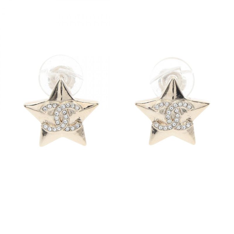 Chanel Earring Coco Mark Star GP (gold Plated) Earring Ladies Used A