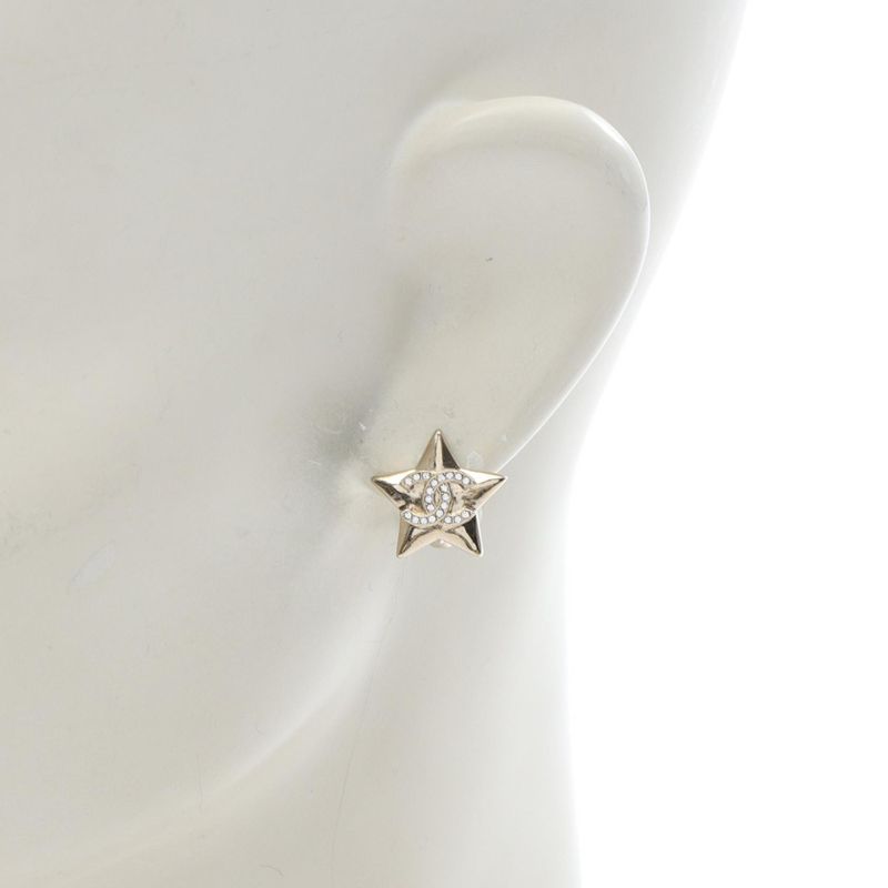 Chanel Earring Coco Mark Star GP (gold Plated) Earring Ladies Used A