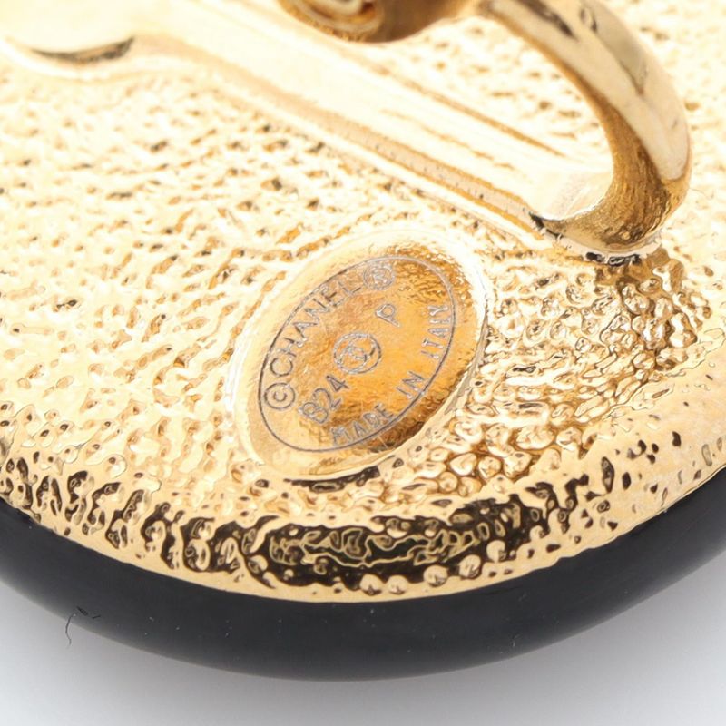 Chanel Earring Coco Mark GP (gold Plated) Earring Women's Used A