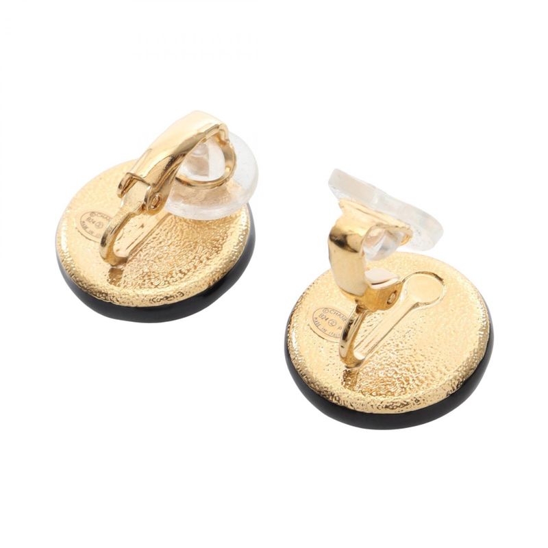 Chanel Earring Coco Mark GP (gold Plated) Earring Women's Used A