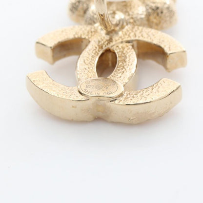 Chanel Earring Coco Mark Flower GP (gold Plated) Earring Ladies Used A
