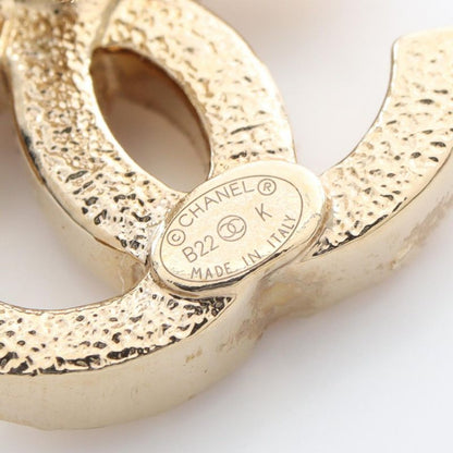 Chanel Earring Coco Mark Flower GP (gold Plated) Earring Ladies Used A