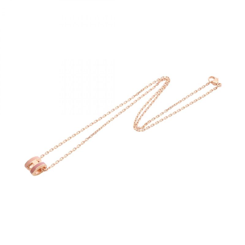 Hermes Necklace MINI POP H Mini Pop Ash GP (gold Plated) Necklace Ladies Used A