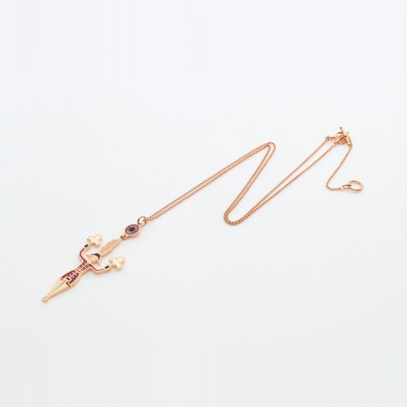 Hermes Necklace Artificier Fireworks Master GP (gold Plated) Necklace Ladies