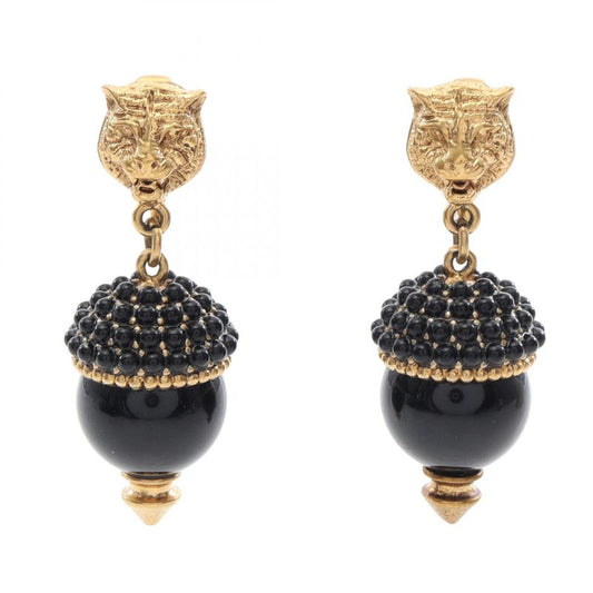 Gucci Earring Taiga - Antique Style GP (gold Plated) Earring Ladies Used A