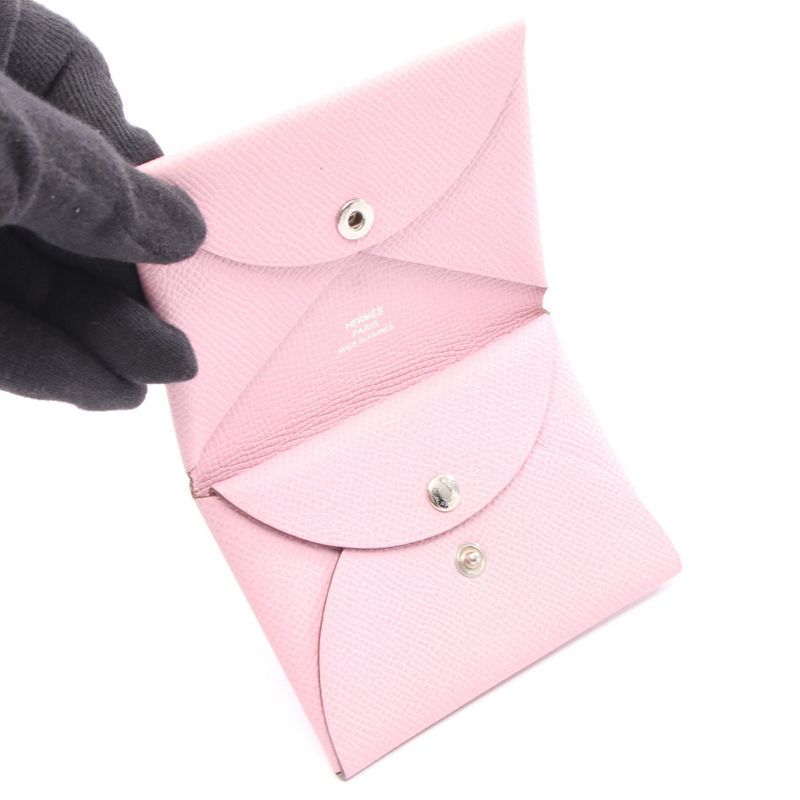 Hermes Coin Case Calvi Duo Mauve Silvestre Mauve Silvestre Others Calvi Duo